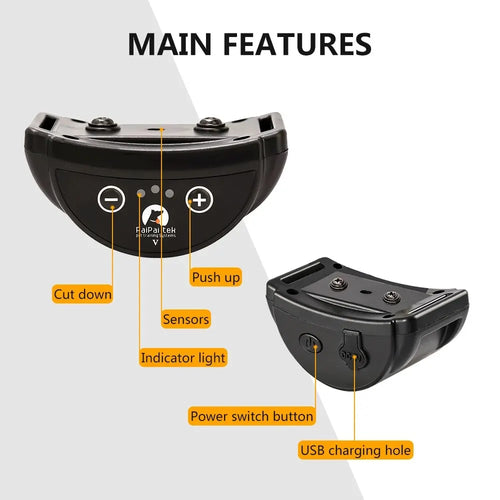 Collier de Dressage Intelligent pour Chien – Anti-Aboiement Rechargeable & Réglable.                  Adapté pour petits et moyen chien