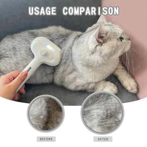 3-en-1 Brosse Électrique pour Chiens et Chats 🐶🐱 – Toilettage Confort, Massage Apaisant & Élimination des Poils
